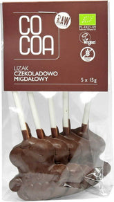 Lecca lecca al cioccolato e mandorle senza glutine BIO (5 x 15 g) 75 g - COCOA